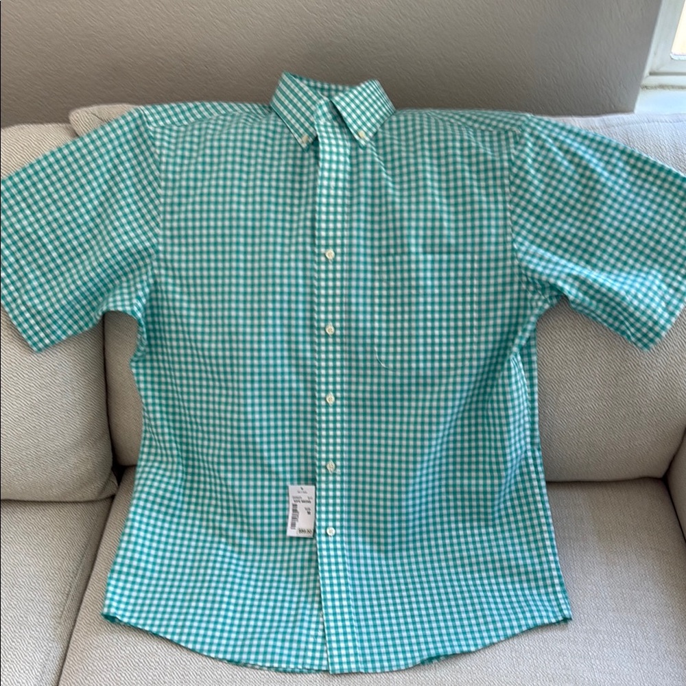 Jos. A. Bank Teal Checkered Men's Shirt